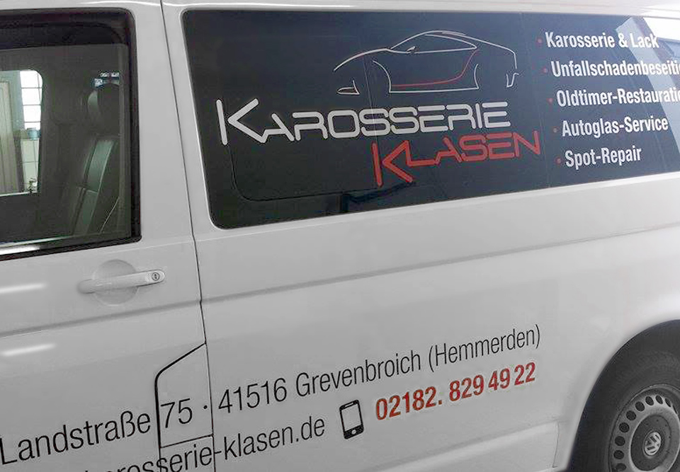 Autobeschriftung Karosserie Klasen Grevenbroich Hemmerden - SWN