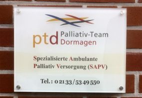 Firmenschild / Palliativ-Team Dormagen