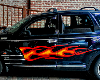 Flammenaufkleber für Chrysler PT Cruiser aus Grevenbroich Elfgen