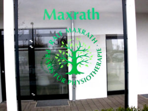 Fensterbeklebung in Grevenbroich Maxrath Physiotherapie