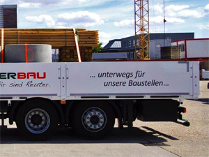 LKW Beschriftung in Grevenbroich für Reuter Bauunternehmen GmbH
