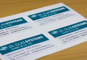 Adressaufkleber / DL Glassysteme GmbH