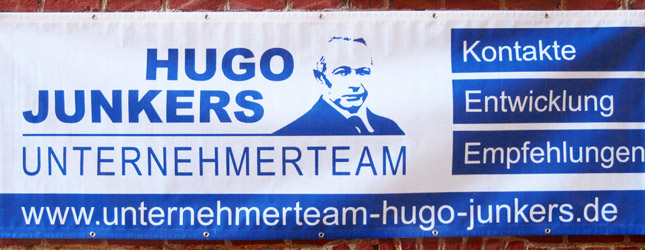 Beispiel für ein Werbeanner für das Unternehmerteam Hugo Junkers in Mönchengladbach