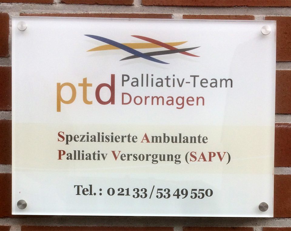 Firmenschild / Palliativ-Team Dormagen