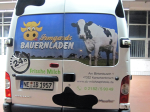 KFZ-Beschriftung für Irmgards Bauernladen in Korschenbroich